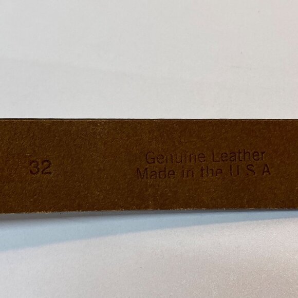 Timberland Mens Brown Leather Belt Size 32 With Metal Buckle Classic Jeans - Picture 6 of 7